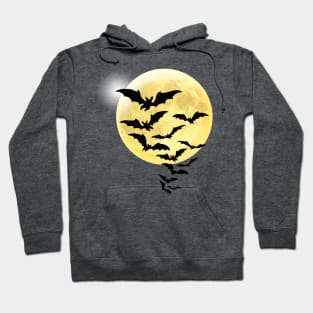 Bats against Full Moon Hoodie